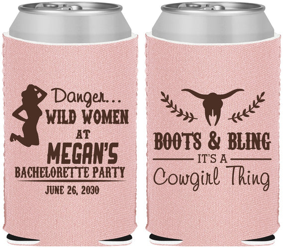 Custom Bachelorette Neoprene Can Coolers - Boots And Bling | 60023