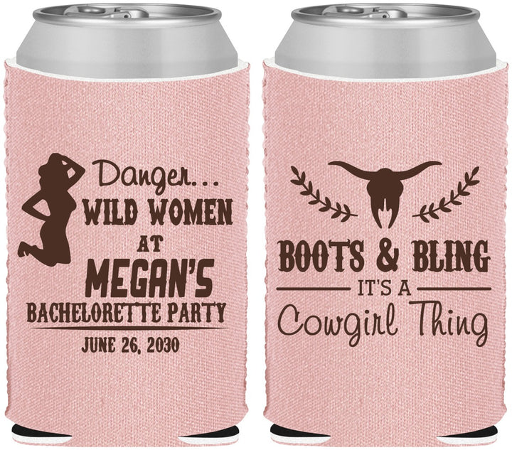 Custom Bachelorette Neoprene Can Coolers - Boots And Bling | 60023