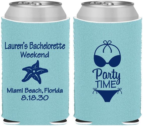 Custom Bachelorette Neoprene Can Coolers - Bikini | 60027