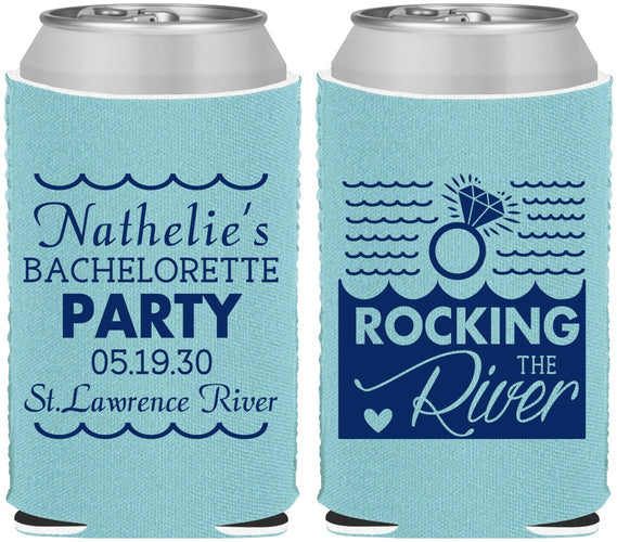 Custom Bachelorette Neoprene Can Coolers - Rocking The River | 60033