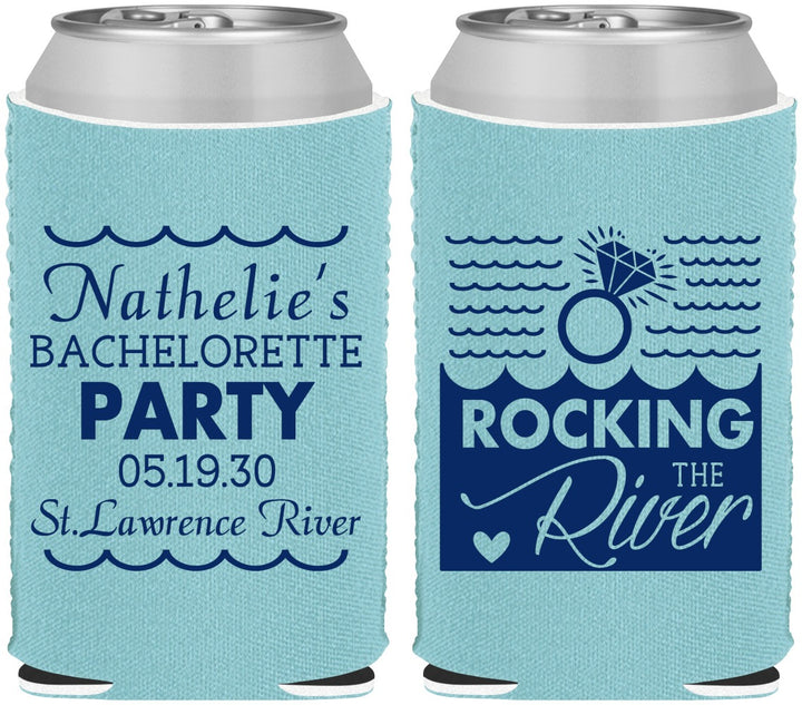 Custom Bachelorette Neoprene Can Coolers - Rocking The River | 60033