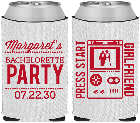 Custom Bachelorette Neoprene Can Coolers - Video Games | 60039