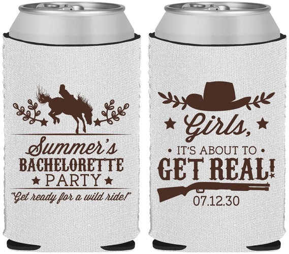 Custom Bachelorette Neoprene Can Coolers - Its About To Get Real | 60043