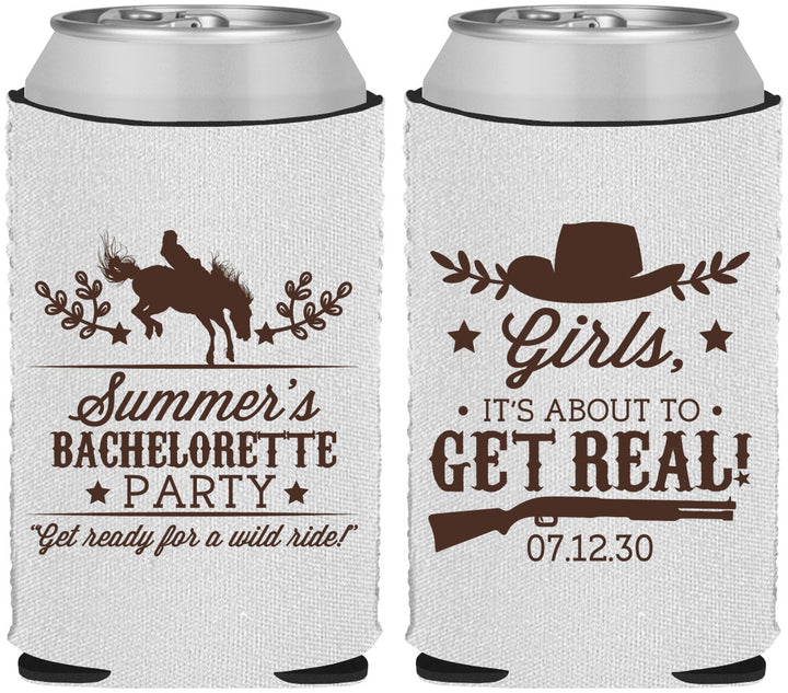 Custom Bachelorette Neoprene Can Coolers - Its About To Get Real | 60043