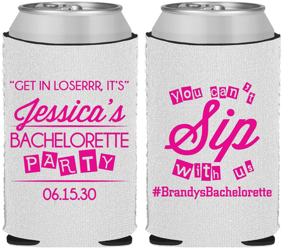 Custom Bachelorette Neoprene Can Coolers - Cant Sip With Us | 60050
