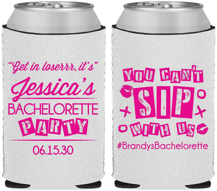 Custom Bachelorette Neoprene Can Coolers - Cant Sip With Us | 60051