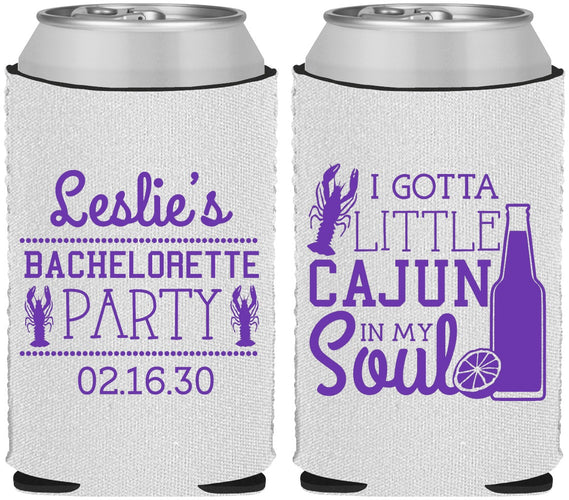 Custom Bachelorette Neoprene Can Coolers - Little Cajun In My Soul | 60058
