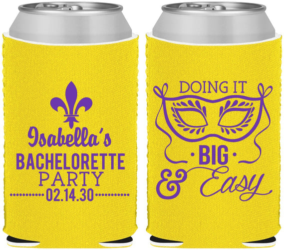 Custom Bachelorette Neoprene Can Coolers - Mardi Gras | 60059