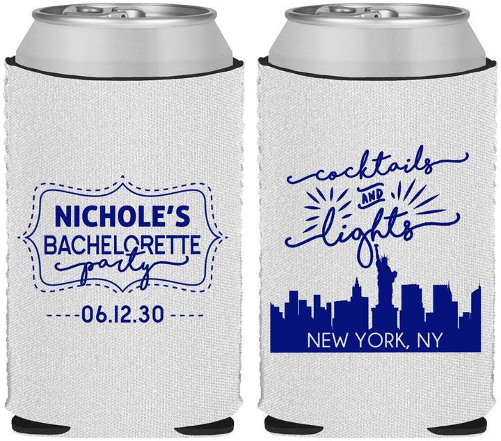 Custom Bachelorette Neoprene Can Coolers - New York | 60069