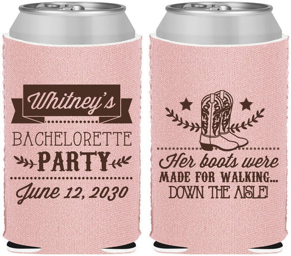 Custom Bachelorette Neoprene Can Coolers - Cowgirl Boots | 60072