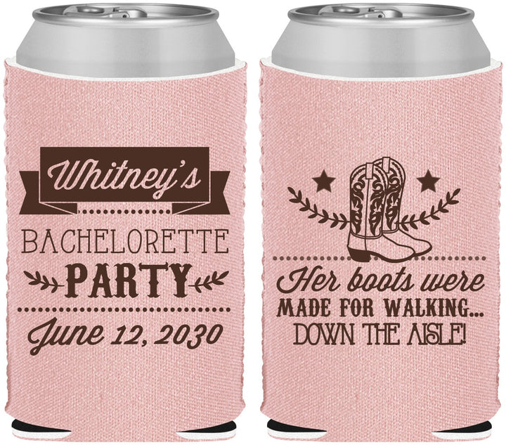 Custom Bachelorette Neoprene Can Coolers - Cowgirl Boots | 60072