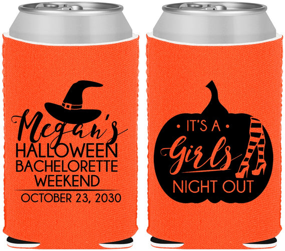 Custom Bachelorette Neoprene Can Coolers - Halloween Girls Night Out | 60077