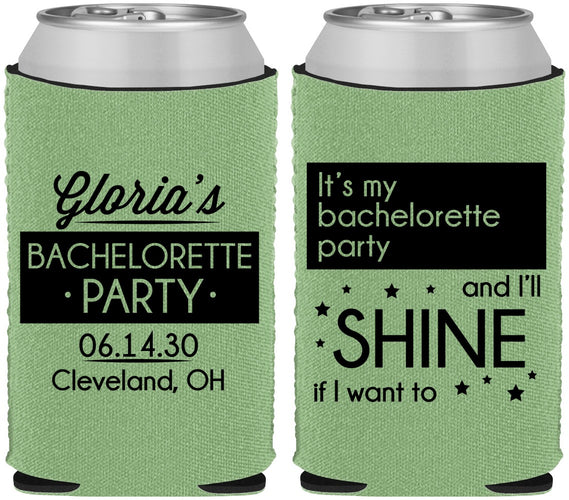 Custom Bachelorette Neoprene Can Coolers - Shine | 60080