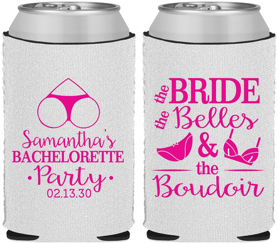 Custom Bachelorette Neoprene Can Coolers - Brides Bells Boudoir | 60085
