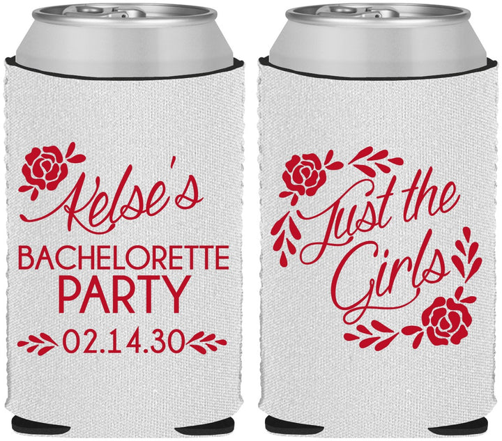 Custom Bachelorette Neoprene Can Coolers - Just The Girls | 60089