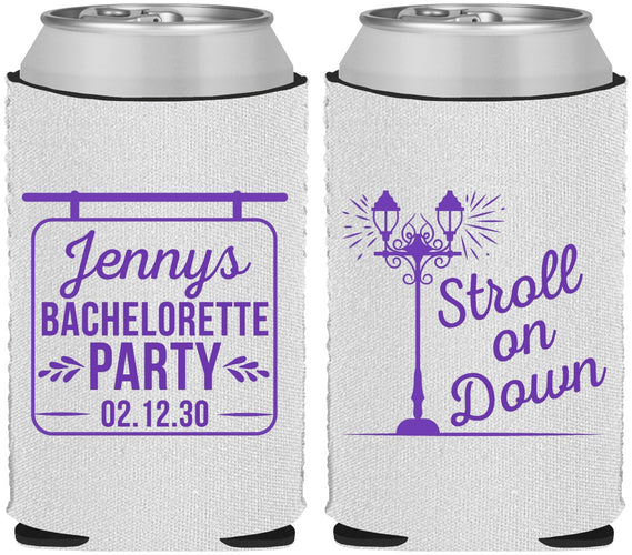 Custom Bachelorette Neoprene Can Coolers - Stroll On Down | 60092