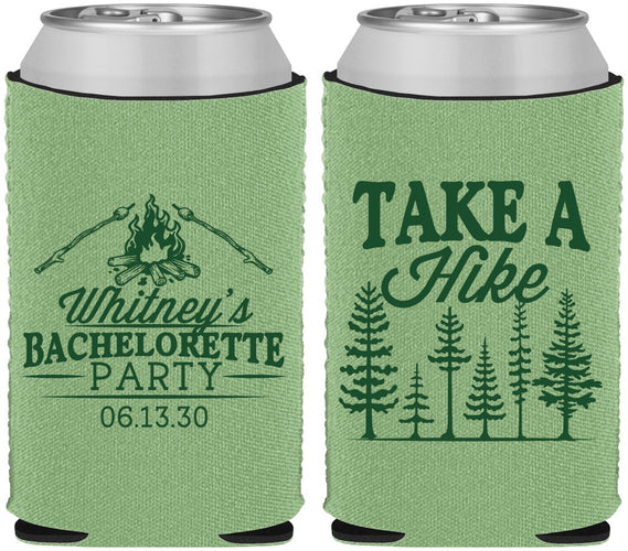 Custom Bachelorette Neoprene Can Coolers - Camping | 60098