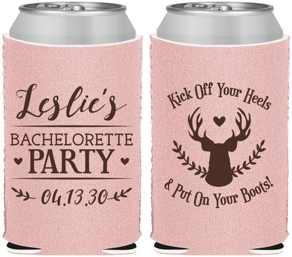Custom Bachelorette Neoprene Can Coolers - Deer Heels Boots | 60102