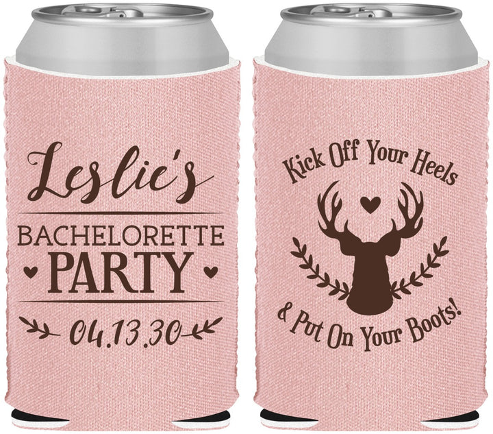 Custom Bachelorette Neoprene Can Coolers - Deer Heels Boots | 60102