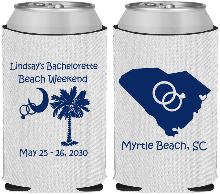 Custom Bachelorette Neoprene Can Coolers - South Carolina | 60117