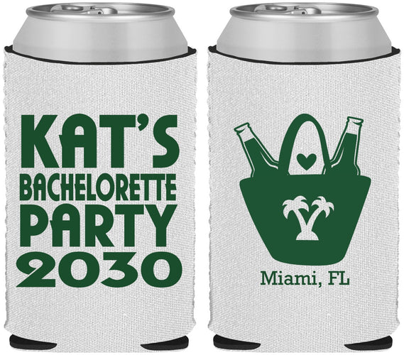 Custom Bachelorette Neoprene Can Coolers - Beach | 60126