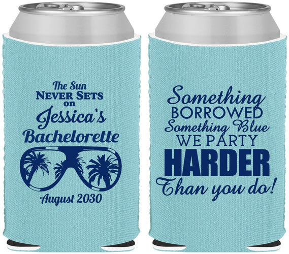 Custom Bachelorette Neoprene Can Coolers - Something Borrowed | 60132