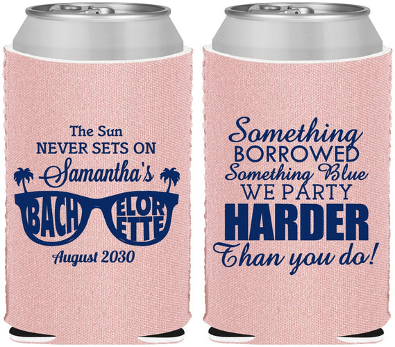 Custom Bachelorette Neoprene Can Coolers - Something Borrowed | 60133