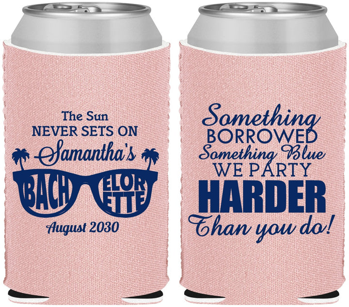 Custom Bachelorette Neoprene Can Coolers - Something Borrowed | 60133