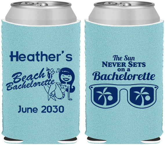 Custom Bachelorette Neoprene Can Coolers - Beach | 60135