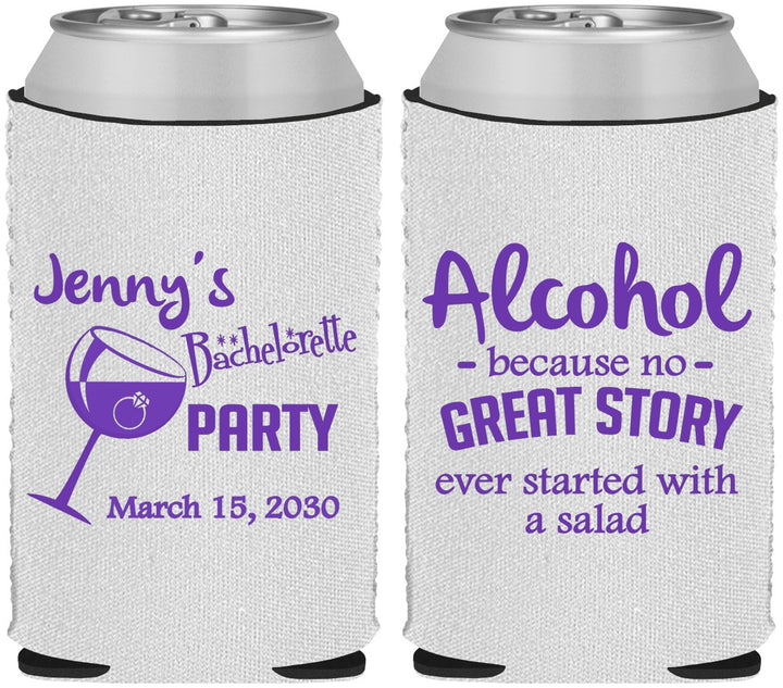 Custom Bachelorette Neoprene Can Coolers - Alcohol | 60138