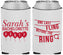 Custom Bachelorette Neoprene Can Coolers - Last Fling Before Rings | 60140