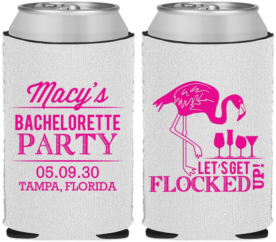 Custom Bachelorette Neoprene Can Coolers - Lets Get Flocked Up | 60143
