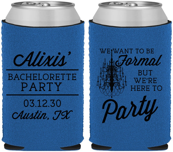 Custom Bachelorette Neoprene Can Coolers - Formal Party | 60145
