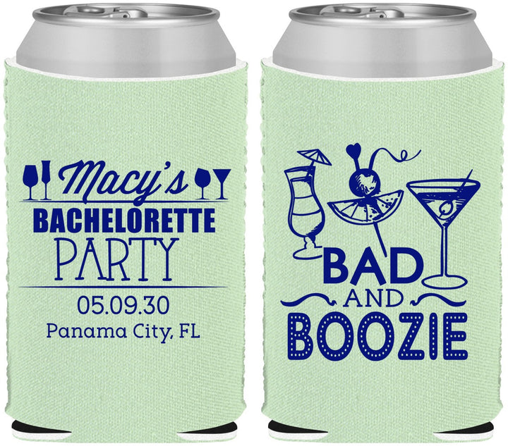Custom Bachelorette Neoprene Can Coolers - Bad And Boozie | 60155