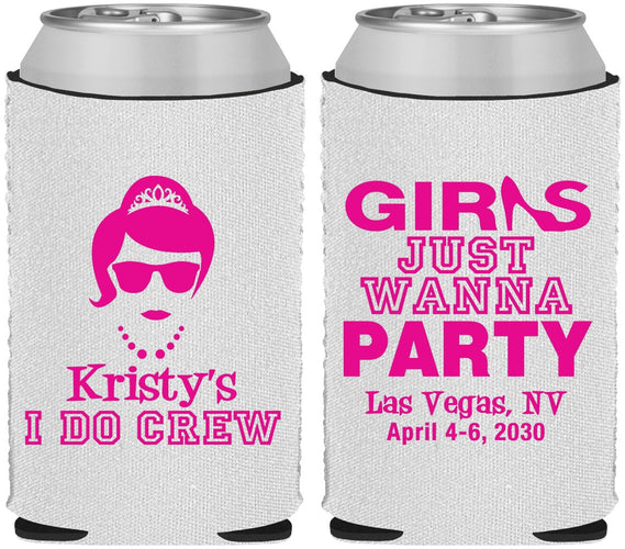 Custom Bachelorette Neoprene Can Coolers - Girls Just Wanna Party | 60158