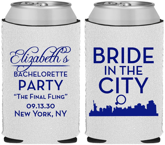 Custom Bachelorette Neoprene Can Coolers - New York | 60162