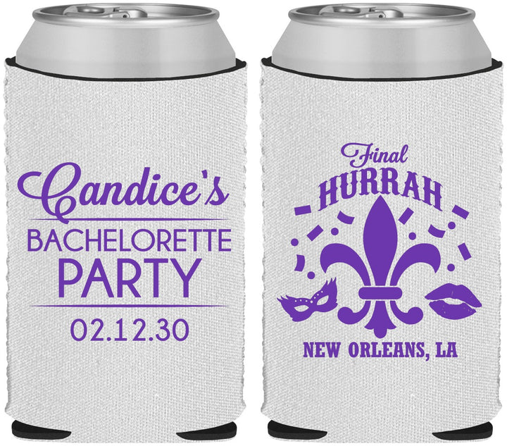 Custom Bachelorette Neoprene Can Coolers - New Orleans | 60166
