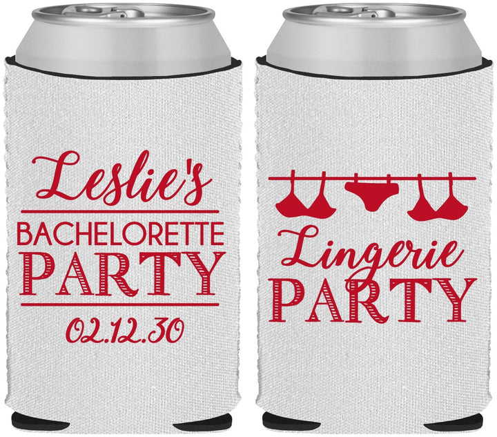 Custom Bachelorette Neoprene Can Coolers - Lingerie Party | 60171
