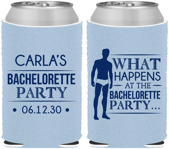 Custom Bachelorette Neoprene Can Coolers - What Happens | 60172