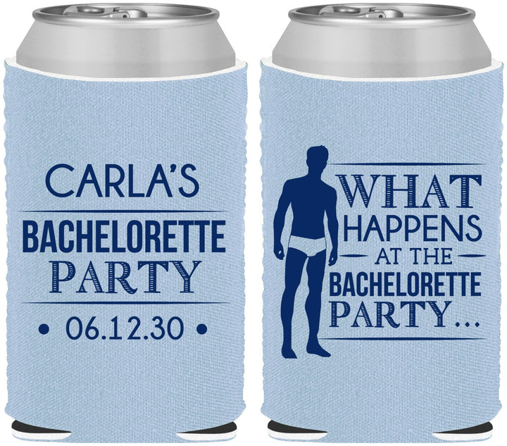 Custom Bachelorette Neoprene Can Coolers - What Happens | 60172