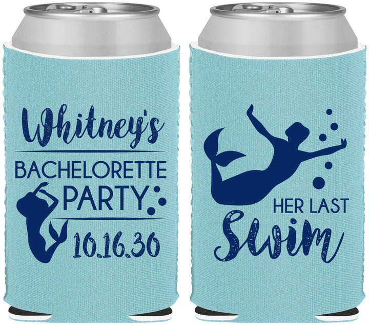 Custom Bachelorette Neoprene Can Coolers - Mermaid | 60175