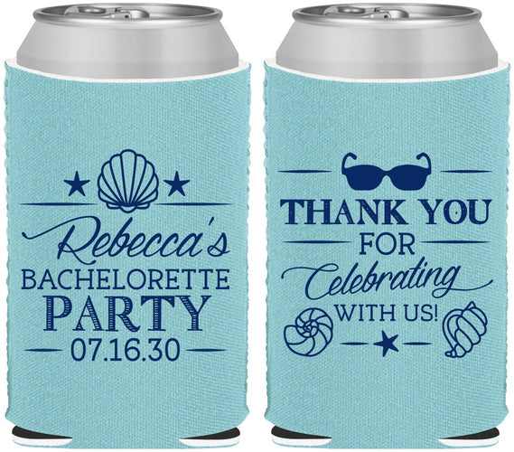Custom Bachelorette Neoprene Can Coolers - Beach | 60177
