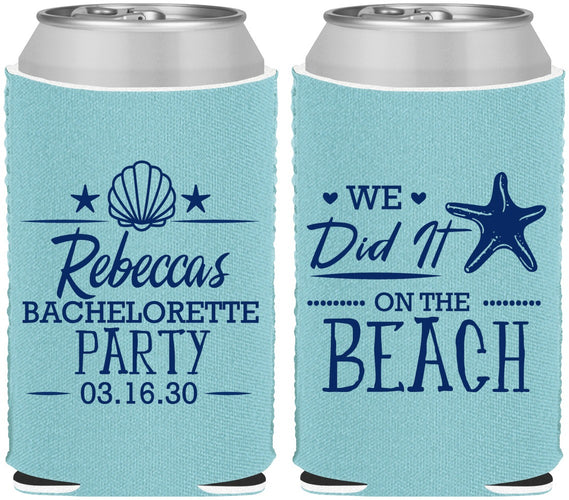 Custom Bachelorette Neoprene Can Coolers - Beach | 60183