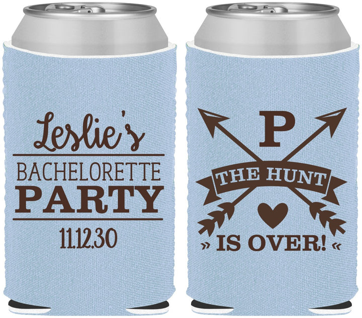 Custom Bachelorette Neoprene Can Coolers - The Hunt Is Over | 60186