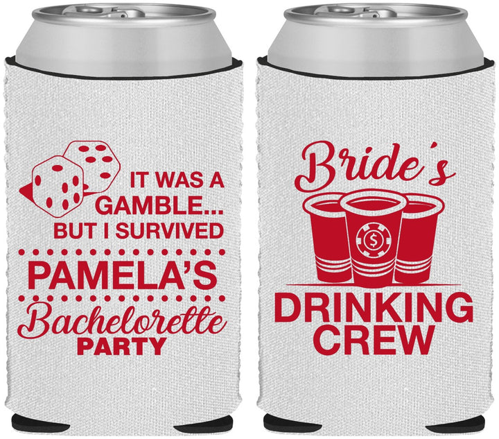 Custom Bachelorette Neoprene Can Coolers - Las Vegas | 60194