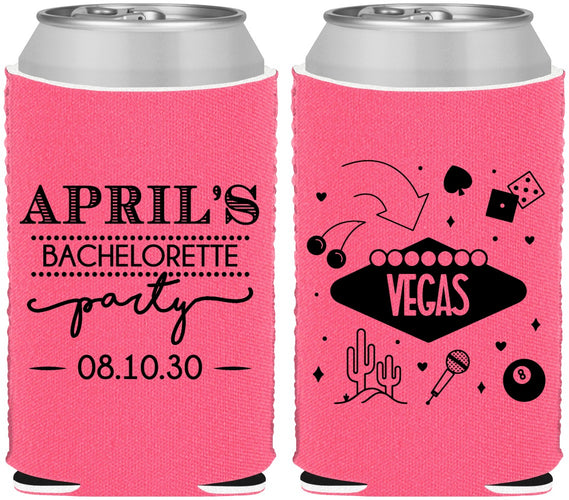 Custom Bachelorette Neoprene Can Coolers - Las Vegas | 60198