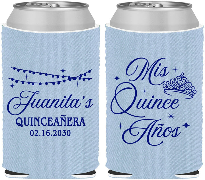 Custom Quinceanera Neoprene Can Coolers - Mis Quince Anos | 70001