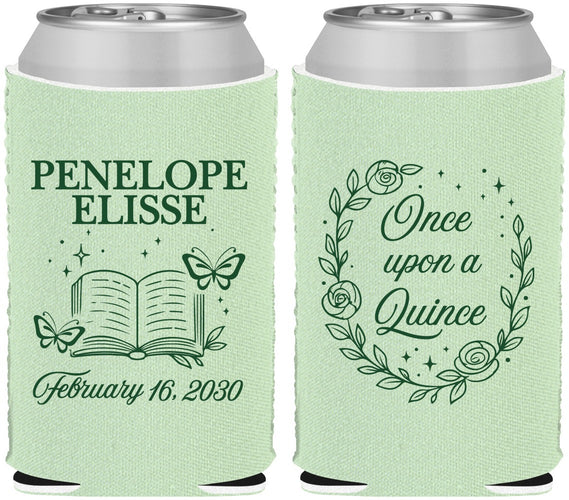 Custom Quinceanera Neoprene Can Coolers - Once Upon A Quince | 70014