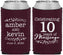 Custom Anniversary Neoprene Can Coolers - 10 Years Of Marriage | 80000