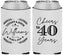 Custom Anniversary Neoprene Can Coolers - Cheers To 40 Years | 80015